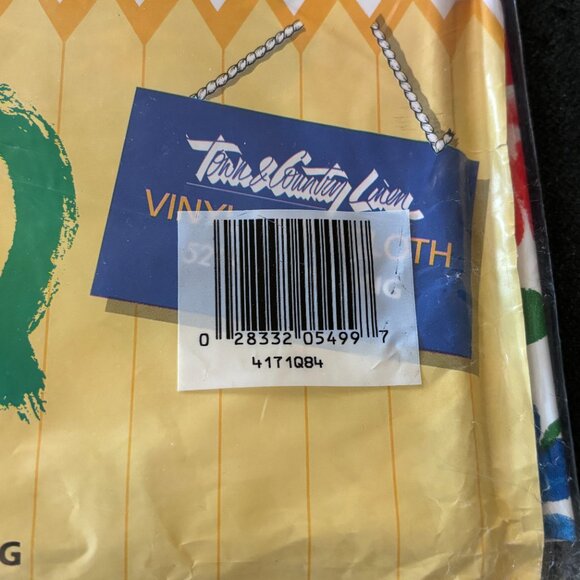 VTG 90s TOWN & COUNTRY Vinyl Tablecloth Watercolor Florals 52 x 84 NEW SEALED - Picture 6 of 8